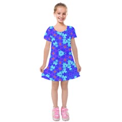 Blueberry Kids  Short Sleeve Velvet Dress by LW323