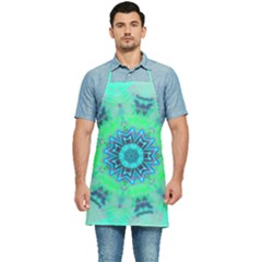 Blue Green  Twist Kitchen Apron by LW323