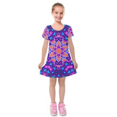 Glory Light Kids  Short Sleeve Velvet Dress by LW323