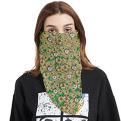 Florals In The Green Season In Perfect  Ornate Calm Harmony Face Covering Bandana (triangle) by pepitasart