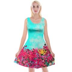 Flowers Reversible Velvet Sleeveless Dress by LW323