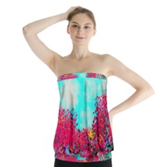 Flowers Strapless Top by LW323