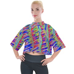 Vibrant-vases Mock Neck Tee by LW323