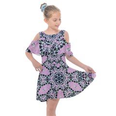 Lacygem-2 Kids  Shoulder Cutout Chiffon Dress by LW323