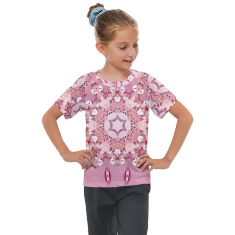 Diamond Girl 2 Kids  Mesh Piece Tee by LW323