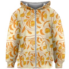 Folk Floral Pattern  Abstract Flowers Surface Design  Seamless Pattern Kids  Zipper Hoodie Without Drawstring by Eskimos