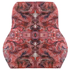 Red Arabesque Car Seat Back Cushion  by kaleidomarblingart