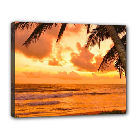 Sunset Beauty Canvas 14  X 11  (stretched) by LW323