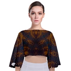 Sweet Dreams Tie Back Butterfly Sleeve Chiffon Top by LW323