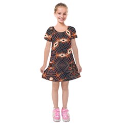 Fun In The Sun Kids  Short Sleeve Velvet Dress by LW323