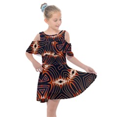 Fun In The Sun Kids  Shoulder Cutout Chiffon Dress by LW323