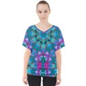 Peacock2 V-Neck Dolman Drape Top View1