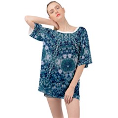 Blue Heavens Oversized Chiffon Top by LW323