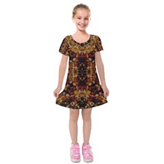 Gloryplace Kids  Short Sleeve Velvet Dress by LW323