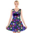 Watercolor Flowers  Bindweed  Liana V-Neck Sleeveless Dress View1