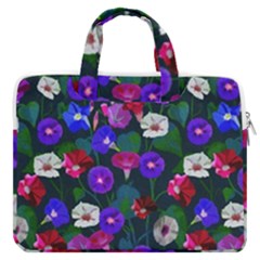 Watercolor Flowers  Bindweed  Liana Macbook Pro Double Pocket Laptop Bag by SychEva