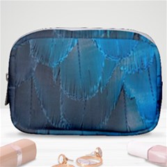 Feathery Blue Make Up Pouch (small) by LW323