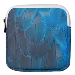 Feathery Blue Mini Square Pouch by LW323