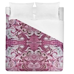 Pink Marbling Symmetry Duvet Cover (queen Size) by kaleidomarblingart