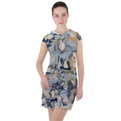 Famous Heroes Of The Kabuki Stage Played By Frogs  Drawstring Hooded Dress by Sobalvarro