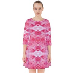 Pink Marbling Ornate Smock Dress by kaleidomarblingart