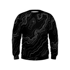 Topography Map Kids  Sweatshirt by goljakoff