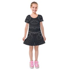 Topography Kids  Short Sleeve Velvet Dress by goljakoff