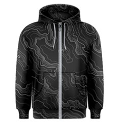 Black Topography Men s Zipper Hoodie by goljakoff