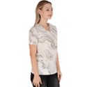 Topography map Women s V-Neck Scrub Top View3