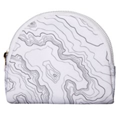 Topography Map Horseshoe Style Canvas Pouch by goljakoff