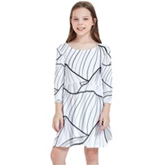 Mountains Kids  Quarter Sleeve Skater Dress by goljakoff