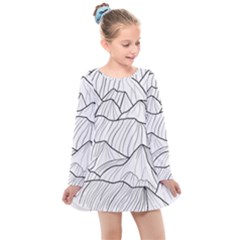 Mountains Kids  Long Sleeve Dress by goljakoff