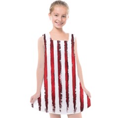 Red Stripes Kids  Cross Back Dress by goljakoff