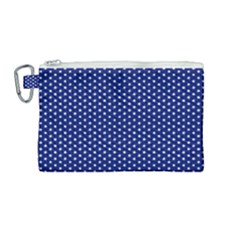 Stars Blue Ink Canvas Cosmetic Bag (medium) by goljakoff