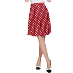 Stars Red Ink A-line Skirt by goljakoff