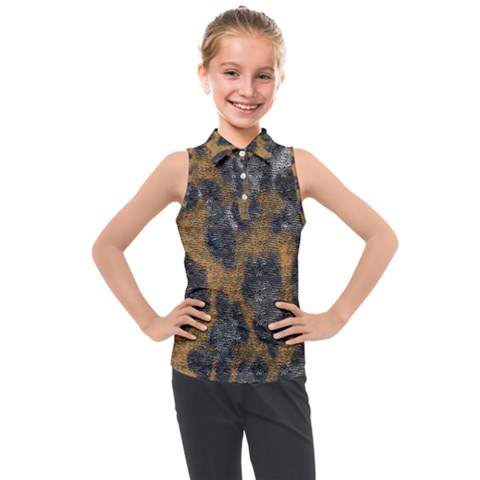 Animalprint Kids  Sleeveless Polo Tee by PollyParadise