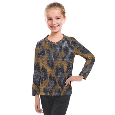 Animalprint Kids  Long Mesh Tee by PollyParadise