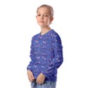 Branches With Peach Flowers Kids  Long Sleeve Tee with Frill  View2