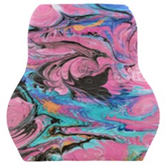 Marbling Abstract Car Seat Back Cushion  by kaleidomarblingart