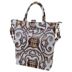 Gold Design Buckle Top Tote Bag by LW323