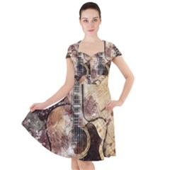 Guitar Cap Sleeve Midi Dress by LW323