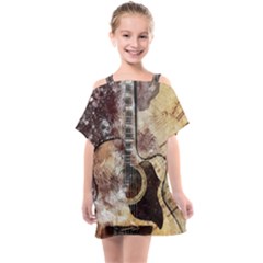 Guitar Kids  One Piece Chiffon Dress by LW323