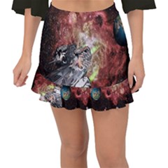 Space Fishtail Mini Chiffon Skirt by LW323