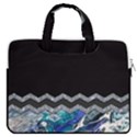 Blue Ocean Minimal Liquid Painting MacBook Pro Double Pocket Laptop Bag View1