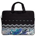 Blue Ocean Minimal Liquid Painting MacBook Pro Double Pocket Laptop Bag View2