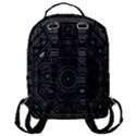 Mandala Vert Noir Pattern Flap Pocket Backpack (Large) View3