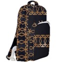 Pattern Geometric Gold Black Double Compartment Backpack View2