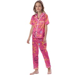 Pattern Mystic Color Kids  Satin Short Sleeve Pajamas Set by alllovelyideas