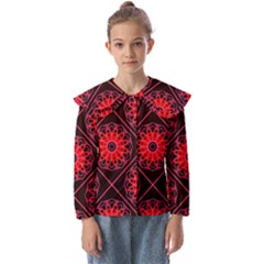 Mandala Colore Abstraite Kids  Peter Pan Collar Blouse by byali