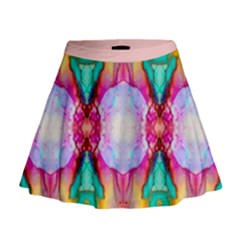 Colorful Abstract Painting E Mini Flare Skirt by gloriasanchez